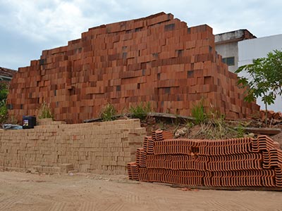 Telhas e tijolos materiais construção