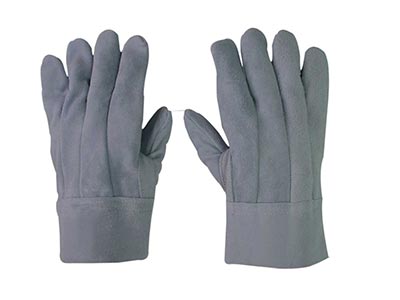 Par de luvas de raspa de couro Equipamentos proteção individual