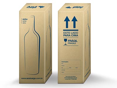 Caixa para vinhos Embalagm produtos frágeis