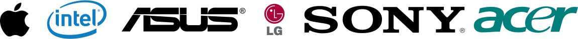 Apple Intel Asus LG Sony Acer Marcas