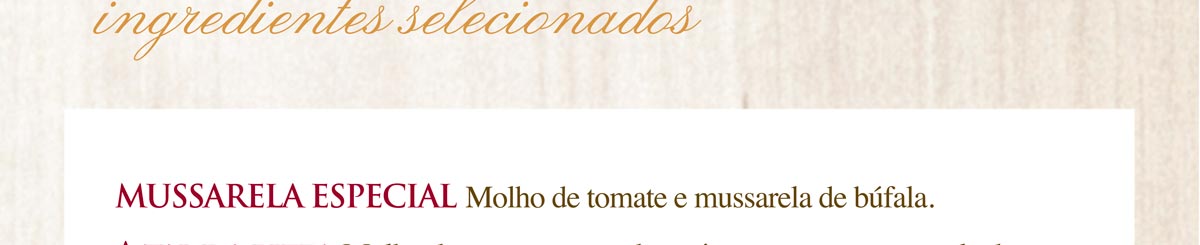 pizzas especiais pizzas