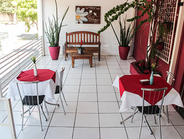 Área externa Área externa do restaurante