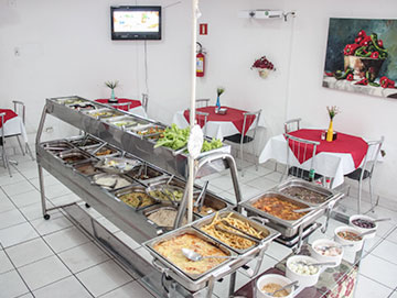 Comida caseira Restaurante para o almoço