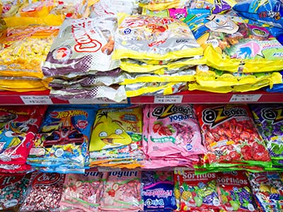 Pacotes de balas sortidas Pacotes de balas e pirulitos sortidos