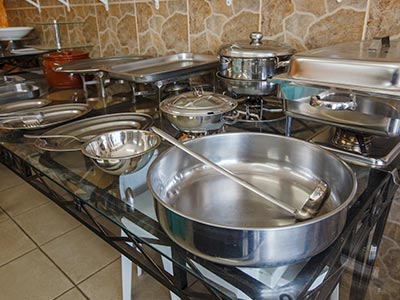 Panelas e artigos de cozinha Serviço de buffet