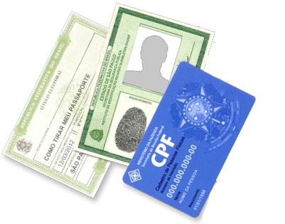 Documentos para a matrícula Documentos pessoais