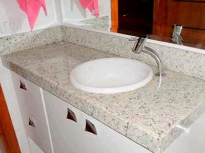 Pia para lavabo Pia de mármore