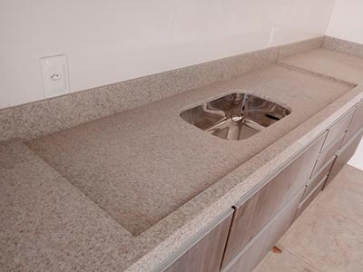 Pia em mármore ou granito Pedra de mármore para pias