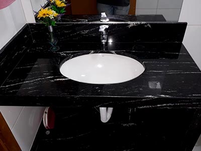 Pia em mármore negro Mármore negro