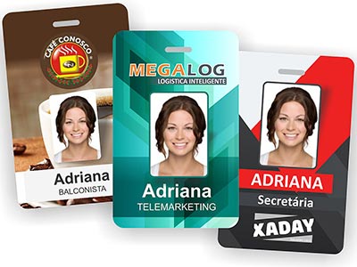 Confecção de crachás personalizados Crachás personalizados