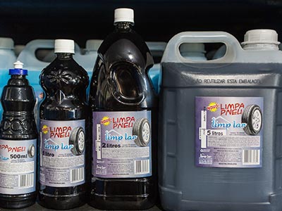 Limpa pneus Solução para limpar pneus