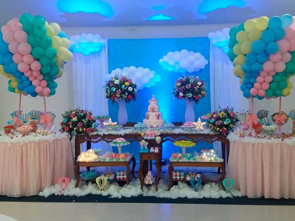Decoração de festa infantil Salão decorado