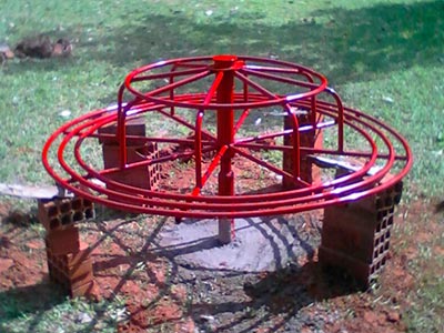 Instalação de brinquedos em praças Brinquedos de metal para praças