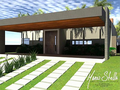 Projeto 3D de residência Projeto em AutoCAD