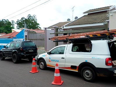 Visita da Energisa à casa do cliente para fazer vistoria da instalação concluída Geração de energia fotovoltaica