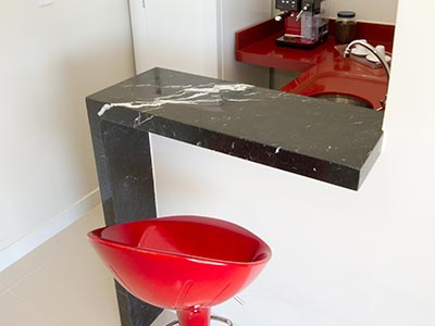 Bancada de granito ou de mármore para cozinhas Mármore para bancada