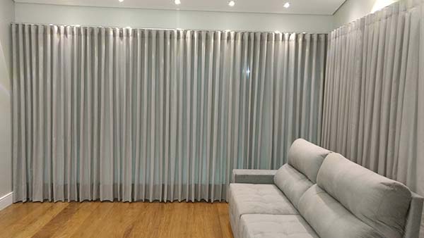 Cortinas de diversas cores e modelos Cortinas de tecido