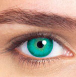 Lente de contato verde amazona Lente de contato verde amazona