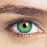 Lente de contato verde Lente de contato verde