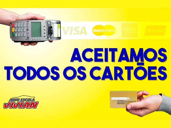Aceitamos todos os cartões Aceitamos todos os cartões