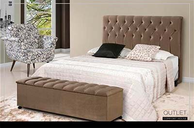 Cama box com cabeceira e recamier Cama box com cabeceira e recamier