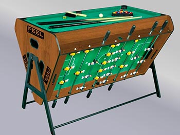 Mesa de sunica, pebolim e outro jogo Mesa 3 em 1
