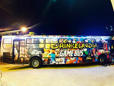 O ônibus mais irado de Araçatuba e região Ônibus com jogos digitais