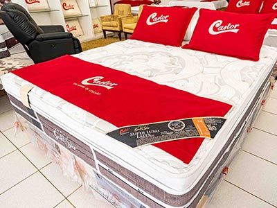 Colchão Gold Star Látex cama box e colchão castor super luxo látex