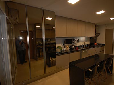 Cozinha com bancada central Cozinha com bancada central