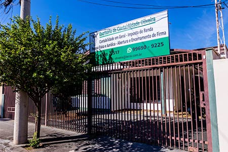 fachada do escritório de contabilidade oliveira fachada do escritório