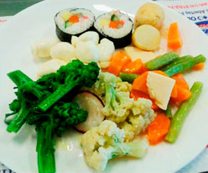 Refeição vegetariana Opções de comia saudável