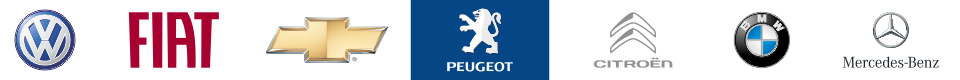 Volswagen, Fiat, Chevrolet, Peugeot, Citroen, BMW, Mercedes-Benz Marcas de veículos