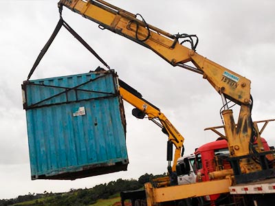 Transporte e locação de container Transporte de container