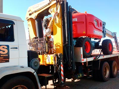 Munck para transportar maquinário Transporte de maquinário