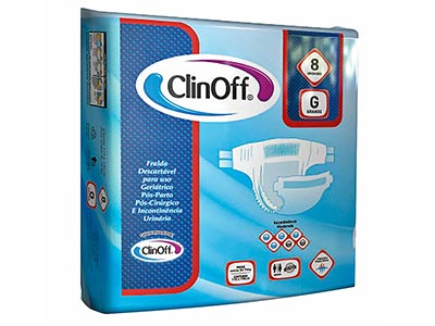 Fralda descartável ClinOff Fralda descartável para adultos ClinOff