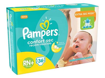 Fralda Pampers Confort Sec Fralda Pampers Confort Sec