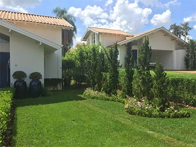 Jardim com cerca viva Jardim com cerca viva