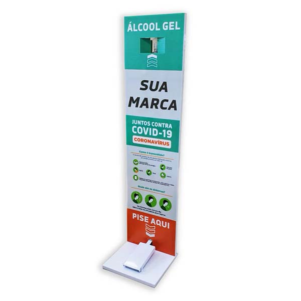 Totem de álcool gel Totem de álcool gel
