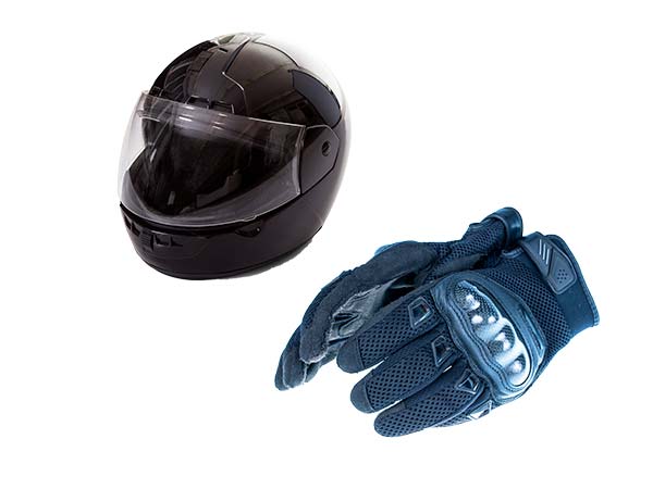 Acessórios para motos Capacete e luva para motoqueiro