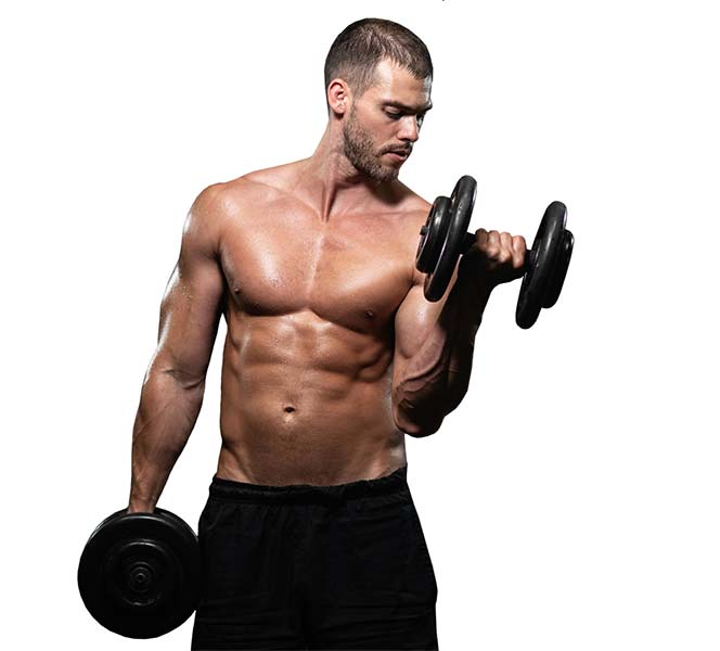 O melhor lugar para a prática de exercícios Homem fazendo musculação