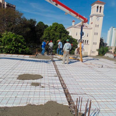 Laje em obre realizada em Lins-SP Laje de concreto