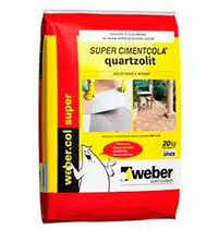 Argamassa colante flexível tipo AC conforme NBR 14.081 Saco de Super Cimentcola Quartzolit