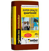 Concreto fluido pronto de alta resistência Saco de Super Graute Quartzolit