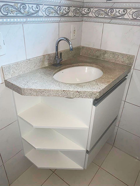 Gabinete com duas portas para pia de banheiro Gabinete para banheiro