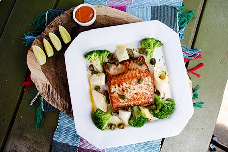 salmon a moda navio