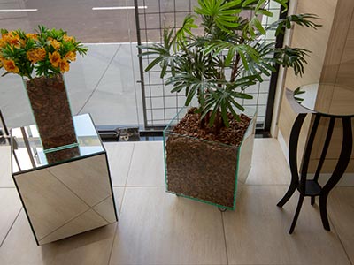 Vidro para decoração Peças decorativas em vidro