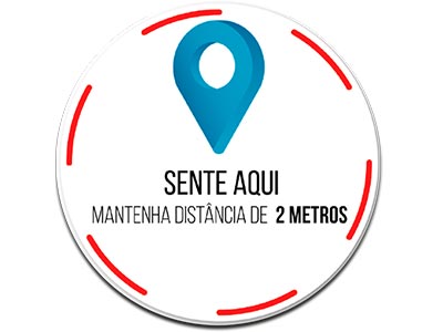 Adesivos de distanciamento Adesivos de distanciamento