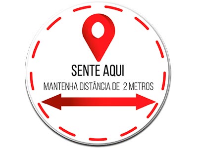 Adesivos de distanciamento Adesivos de distanciamento