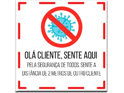 Adesivos de distanciamento Adesivos de distanciamento