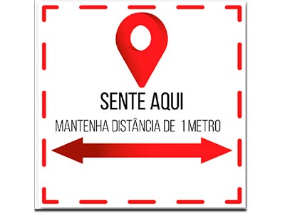 Adesivos de distanciamento Adesivos de distanciamento